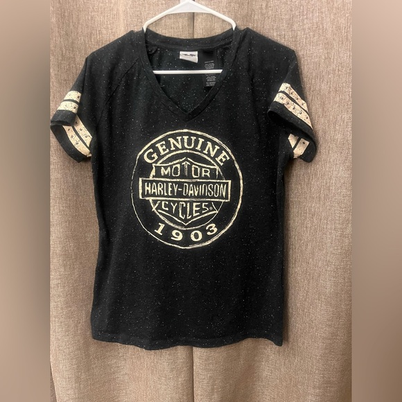 Harley-Davidson Tops - Harley-Davidson Speckled Black T-Shirt